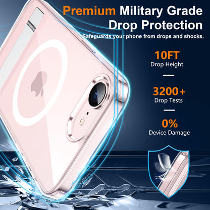 SPIDERCASE Magnetic for iPhone 17 Pro Max Case,with Kickstand,Clear