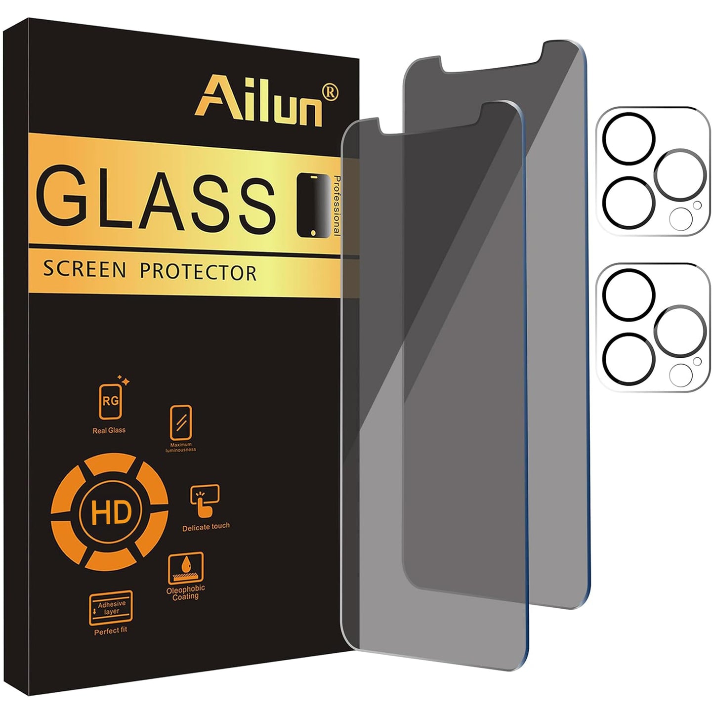 Ailun Privacy Screen Protector+Camera Lens Protector for iPhone 17 Pro Max