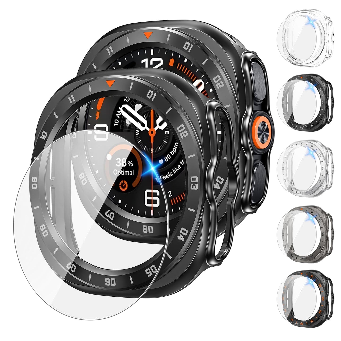 Tensea 5+5PCS for Samsung Galaxy Watch Ultra 47mm Screen Protector Case