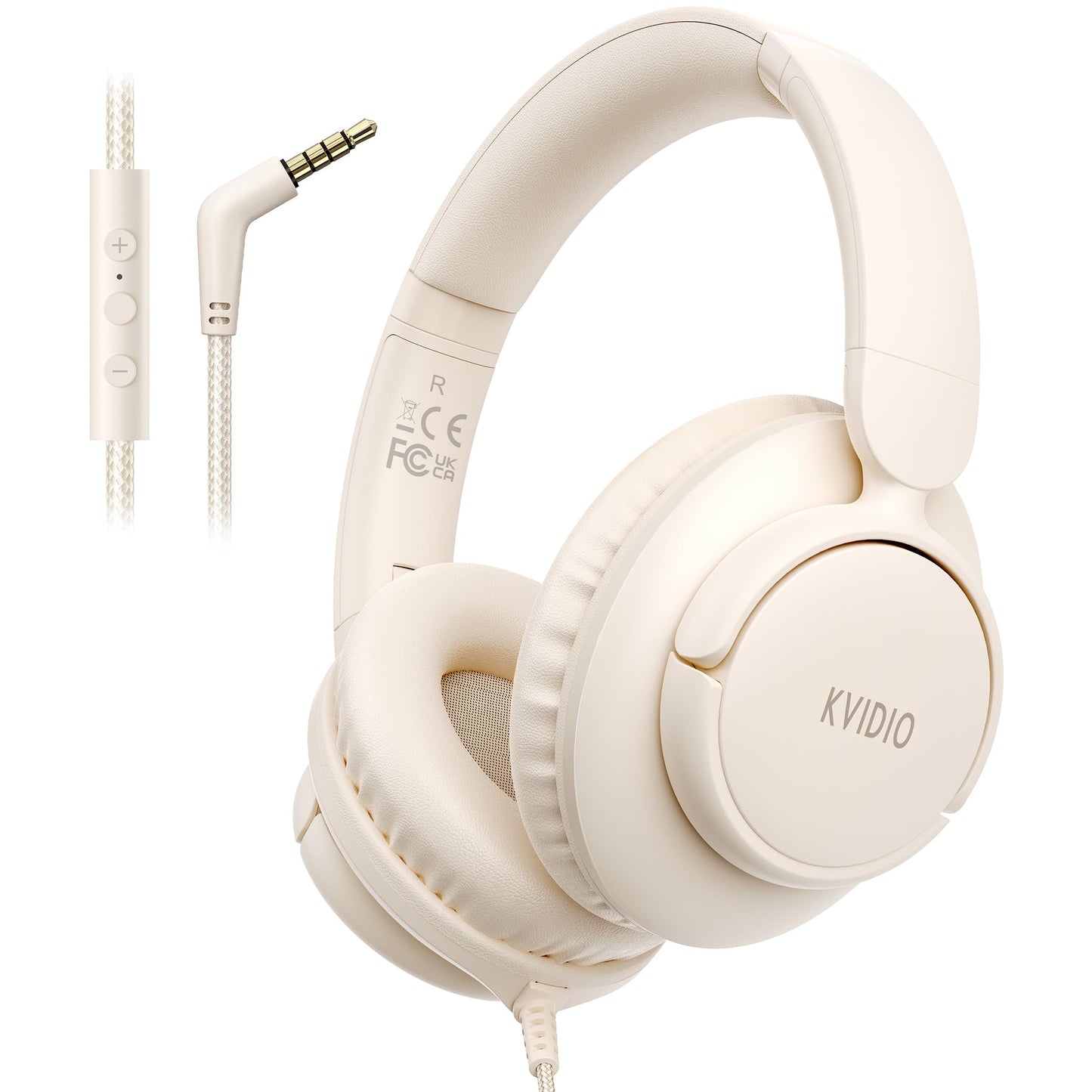 Wired Headphones with Mic, 3.5mm Headphones Volume Control for School Blue
