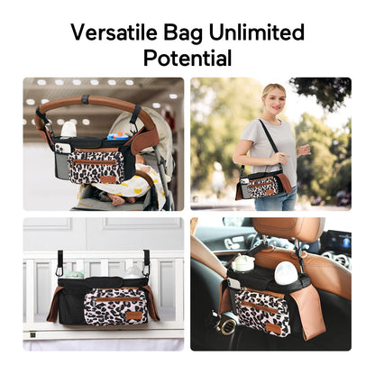 Momcozy Universal Stroller Organizer with Insulated Cup Holder