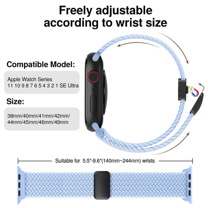 Braided Stretchy Magnetic Band Compatible with Apple Watch Bands Women Men