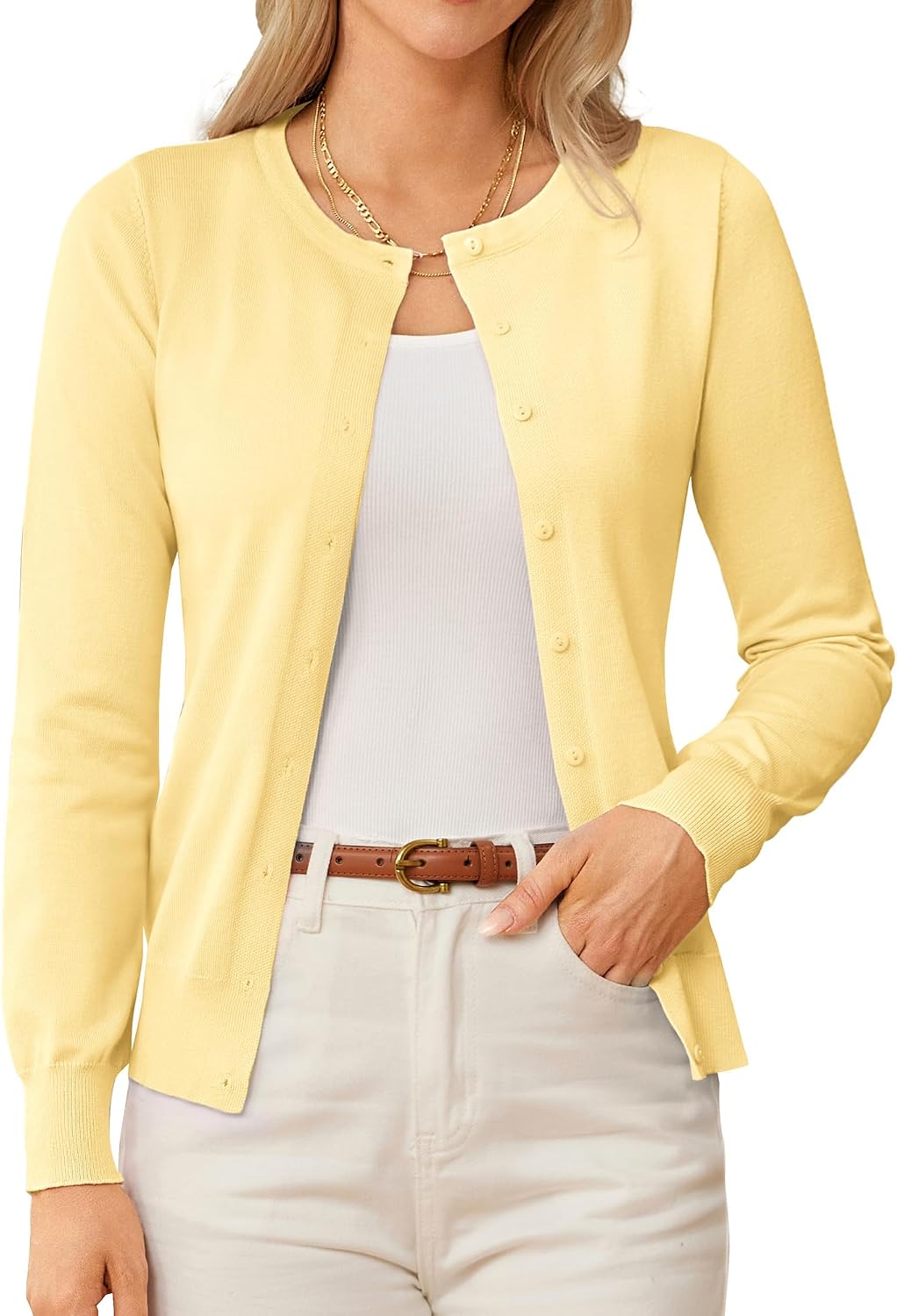 GRACE KARIN Knit Cardigan Sweaters for Women Lightweight Fall Outfits 2026