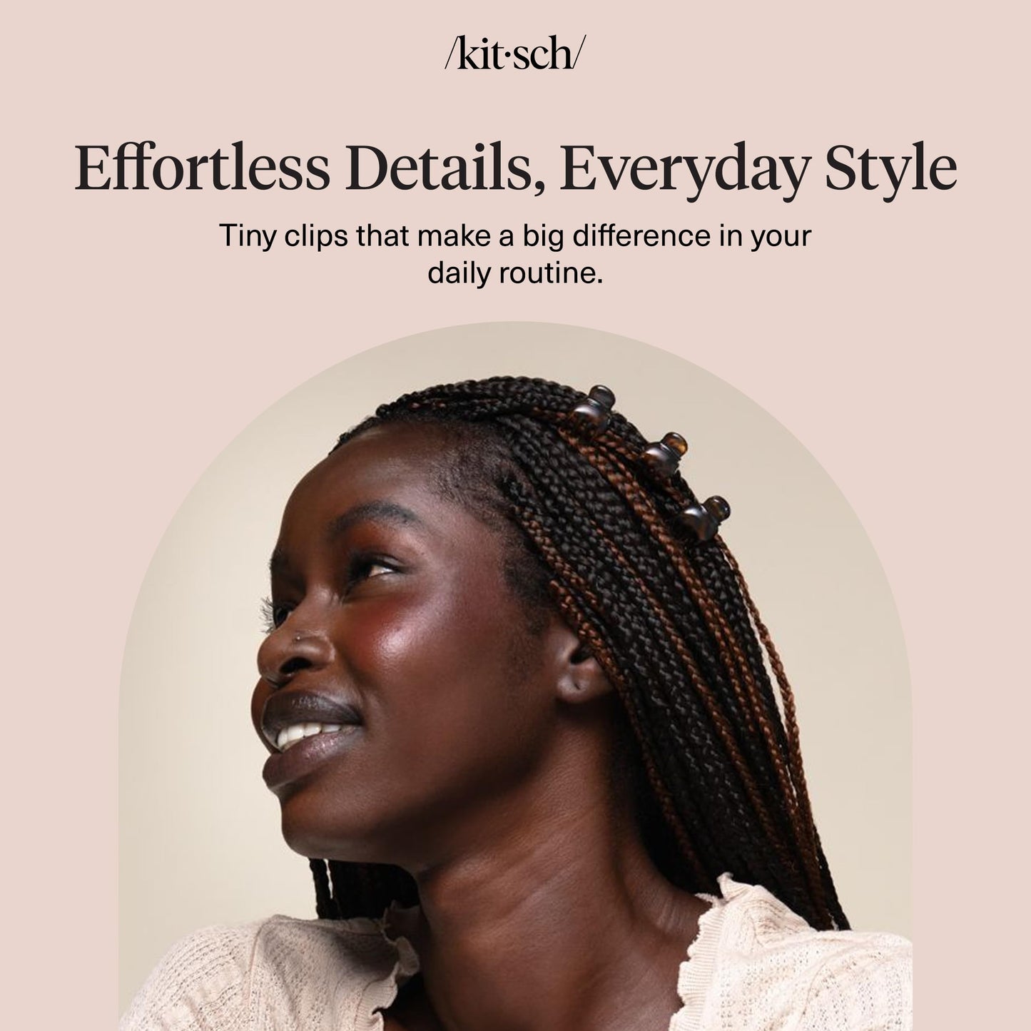 Kitsch Mini Hair Clips for Women - Tortoise & Black, 16 Pcs
