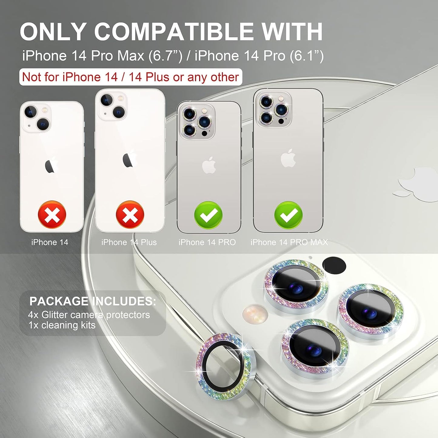 Choiche for iPhone 16 Pro/iPhone 16 Pro Max Camera Lens Protector