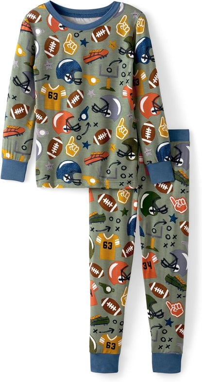 Little Sleepies Two-Piece Pajama Set, Viscose from Bamboo, Toddler Kids PJs