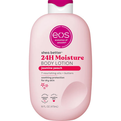 eos Shea Better 24H Moisture Body Lotion- Jasmine Peach, 16 fl oz