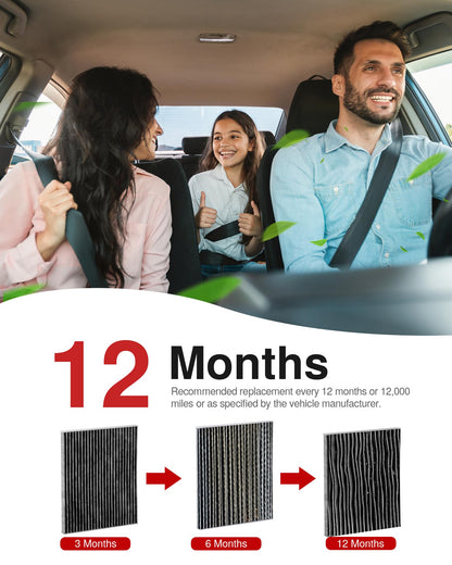 Puroma Cabin Air Filter Activated Carbon for CF11920 CP920 6043C Ford C-Max