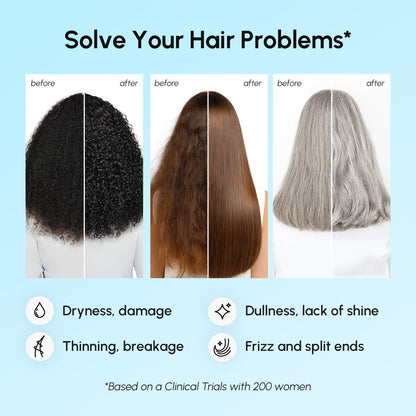 MAREE Deep Conditioning Hair Mask for Damaged Hair Treatment – Keratin Hair Care for Hydrating Growth Repair Moisturizing – Dry Curly Color Refreshing – 10 Fl Oz, White