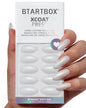 BTArtbox Press On Nails, Cream Puff, Short Almond, Ombre Off White, 32Ct