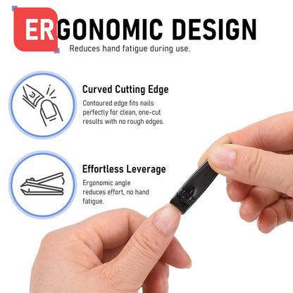 firiKer Nail Clippers with Nail File,Fingernail Clipper,Toe Nail Clippers