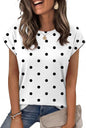 Alaroo Womens Summer Tops Short Sleeve Shirts Crew Neck Tshirt Cute Trendy Tunic Blouses (S-3XL)