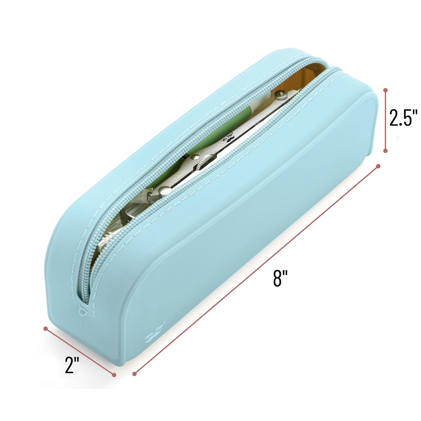 Mr. Pen- Silicone Pencil Case, Aesthetic Pencil Bag for Women, Makeup Pouch