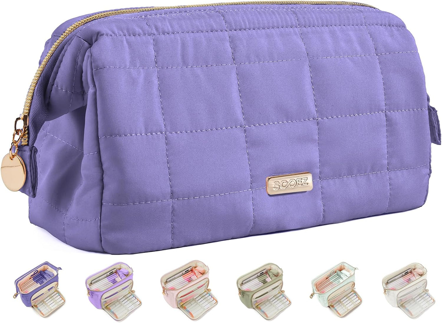 Sooez Large Pencil Case Pouch, Soft Pencil Bag with Zipper, Pen Bag