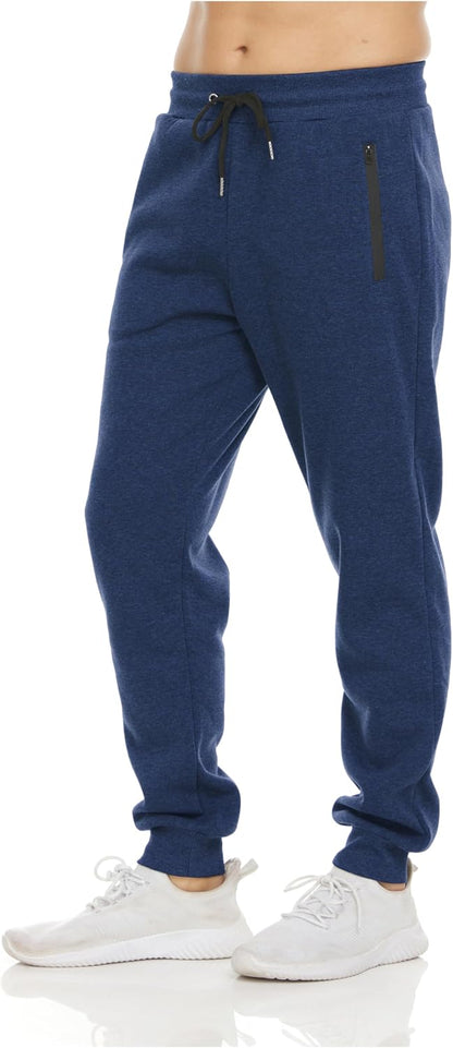 PURE CHAMP Sweatpants for Men 3 Pack Fleece Athletic Workout Joggers Mens Sweatpants with Zipper Pockets Size S-3XL