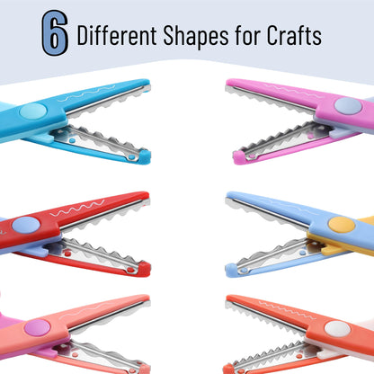 Mr. Pen- Craft Scissors Decorative Edge, 6 Pack, Bright Zig Zag Scissors