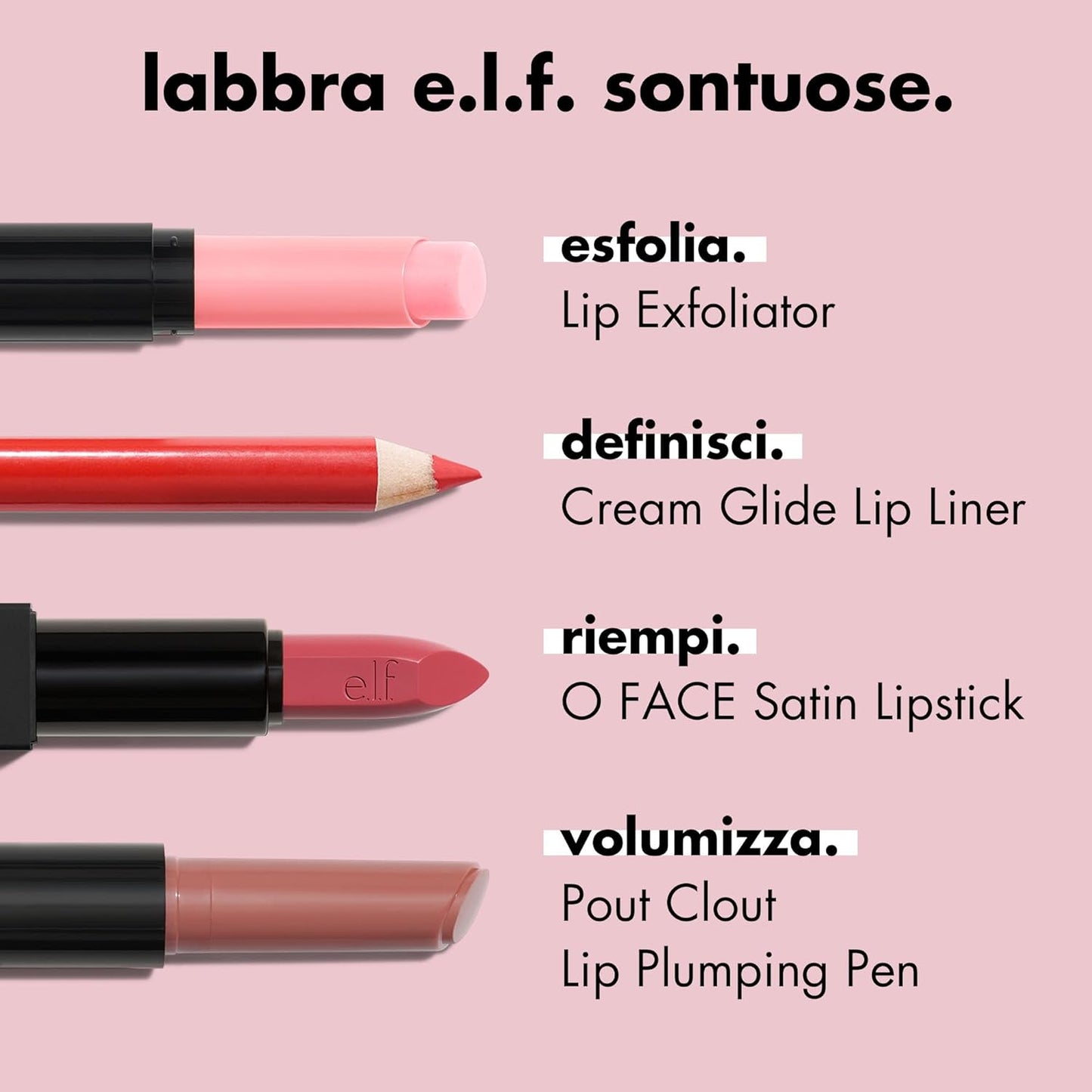 e.l.f. Cream Glide Lip Liner, Highly-Pigmented Pencil For Shaping & Sculpting Lips, Semi-Matte Finish, Vegan & Cruelty-Free