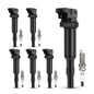 UF667 Ignition Coil & ILZFR6D11 Double Iridium Spark Plug for BMW 2.5-6.0L