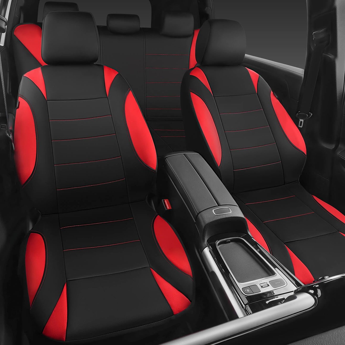 CAR PASS Waterproof Car Seat Covers Front Seats Only with 5mm Composite EVA, Neoprene Car Seat Cover with Separate Headrest Cover, Quick Setup Universal Fit for Car SUV Trucks,Airbag Compatible（Gray