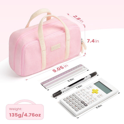 Sooez Large Pencil Case Pouch, Extra Big Pencil Bag with 5 Compartments