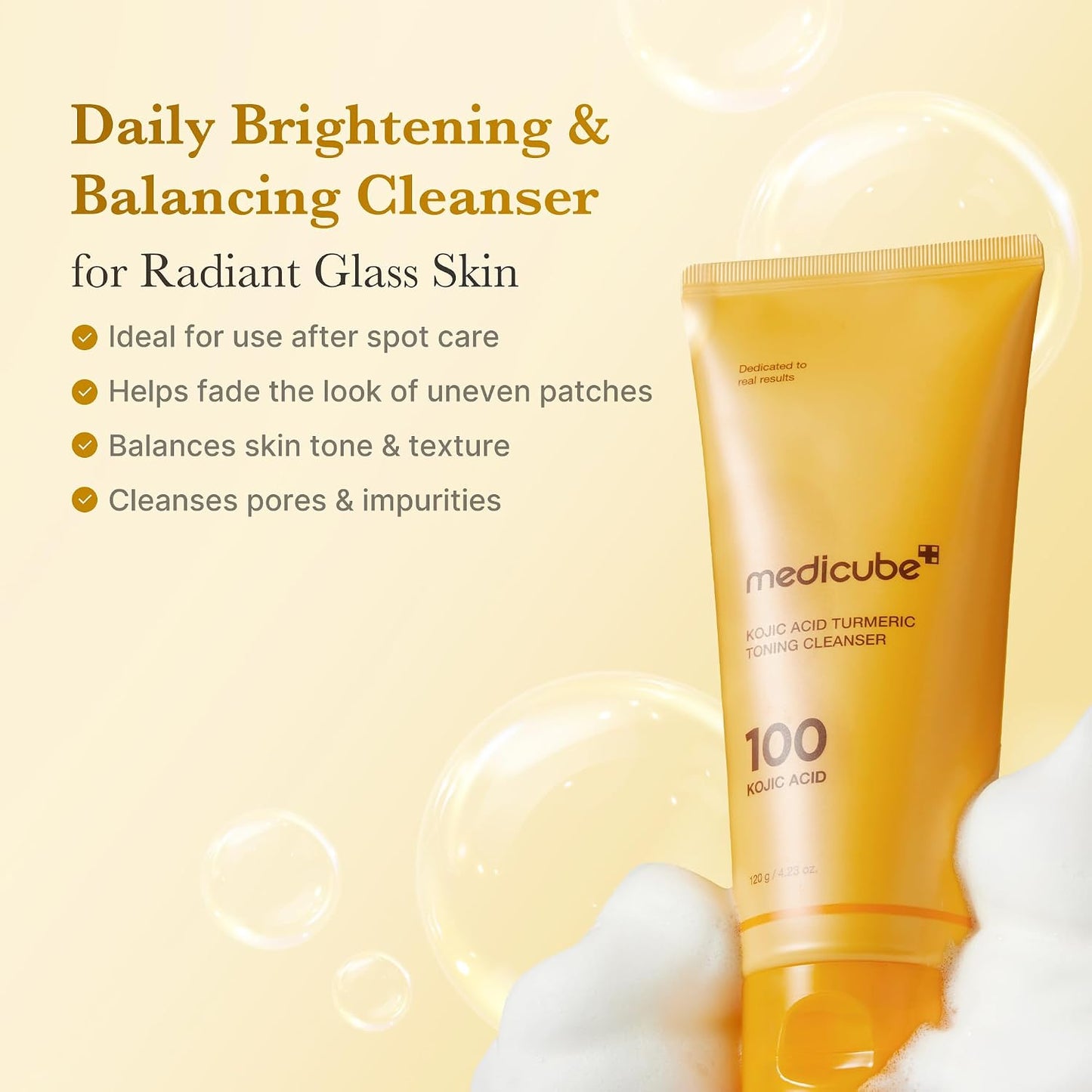 medicube Facial Cleanser Turmeric Capsule Foam Cleanser