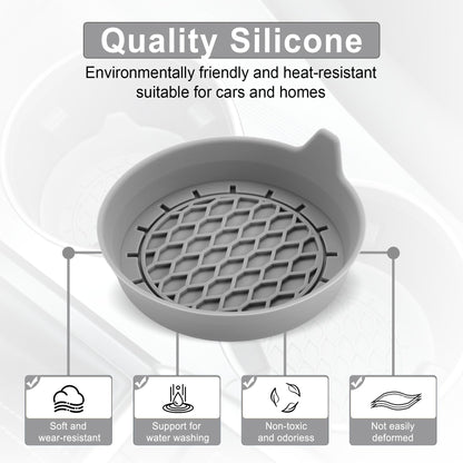 SINGARO Car Cup Holder Coaster, Silicone Cup Holder Insert, Universal Non-Slip Cup Holders, Car Accessories Interior for Women and Man Interior Sets 4 Pack Black