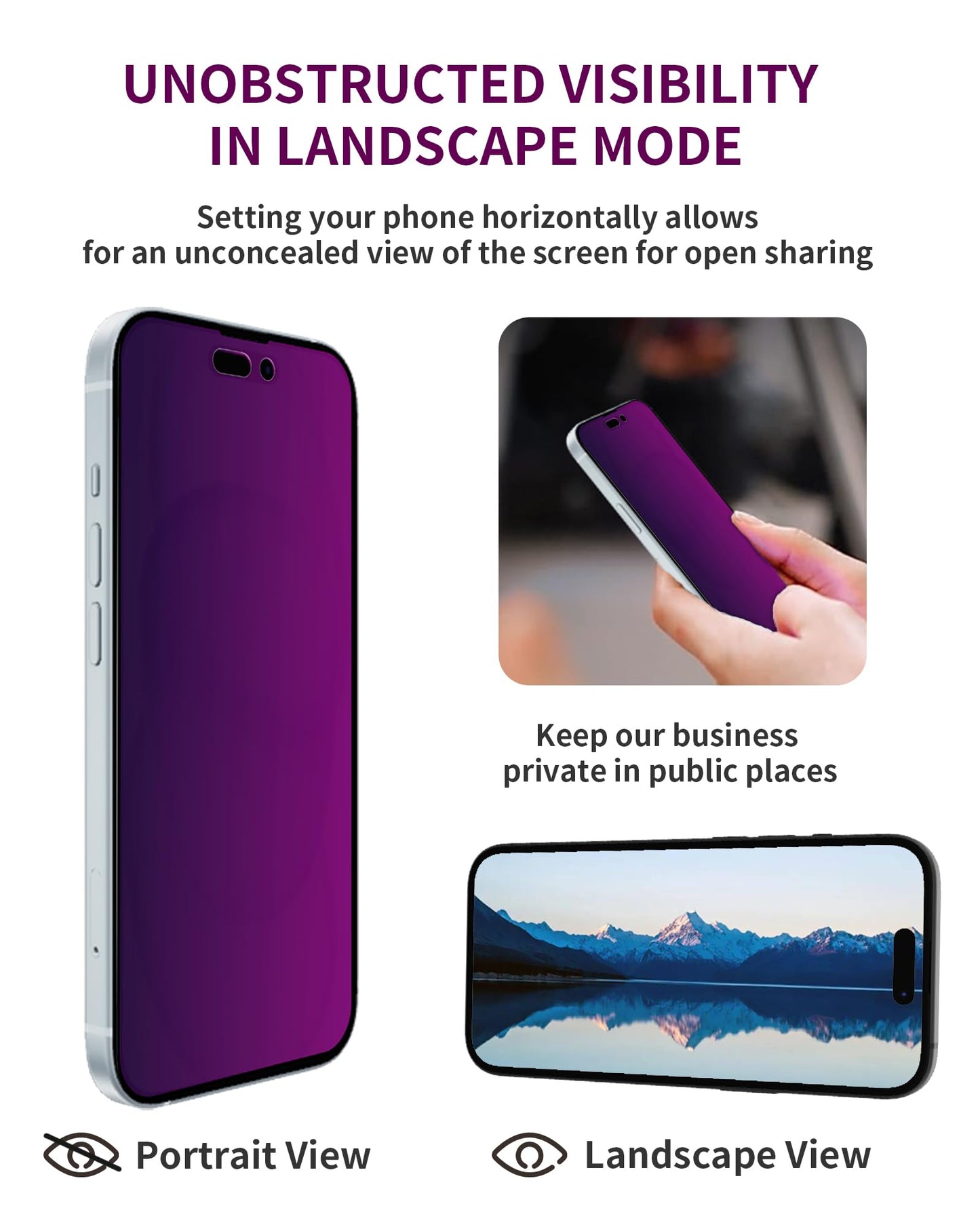 2 Pack Privacy Screen Protector for iPhone 17 Pro Max Tempered Glass 6.9'' Private Saver Anti-Spy Eye Protection Anti-Scratch Full Coverage No Bubble