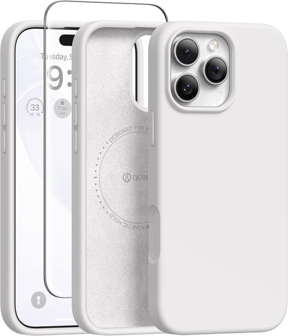 GONEZ Magnetic for iPhone 17 Pro Max Case, Silicone Cover Stone