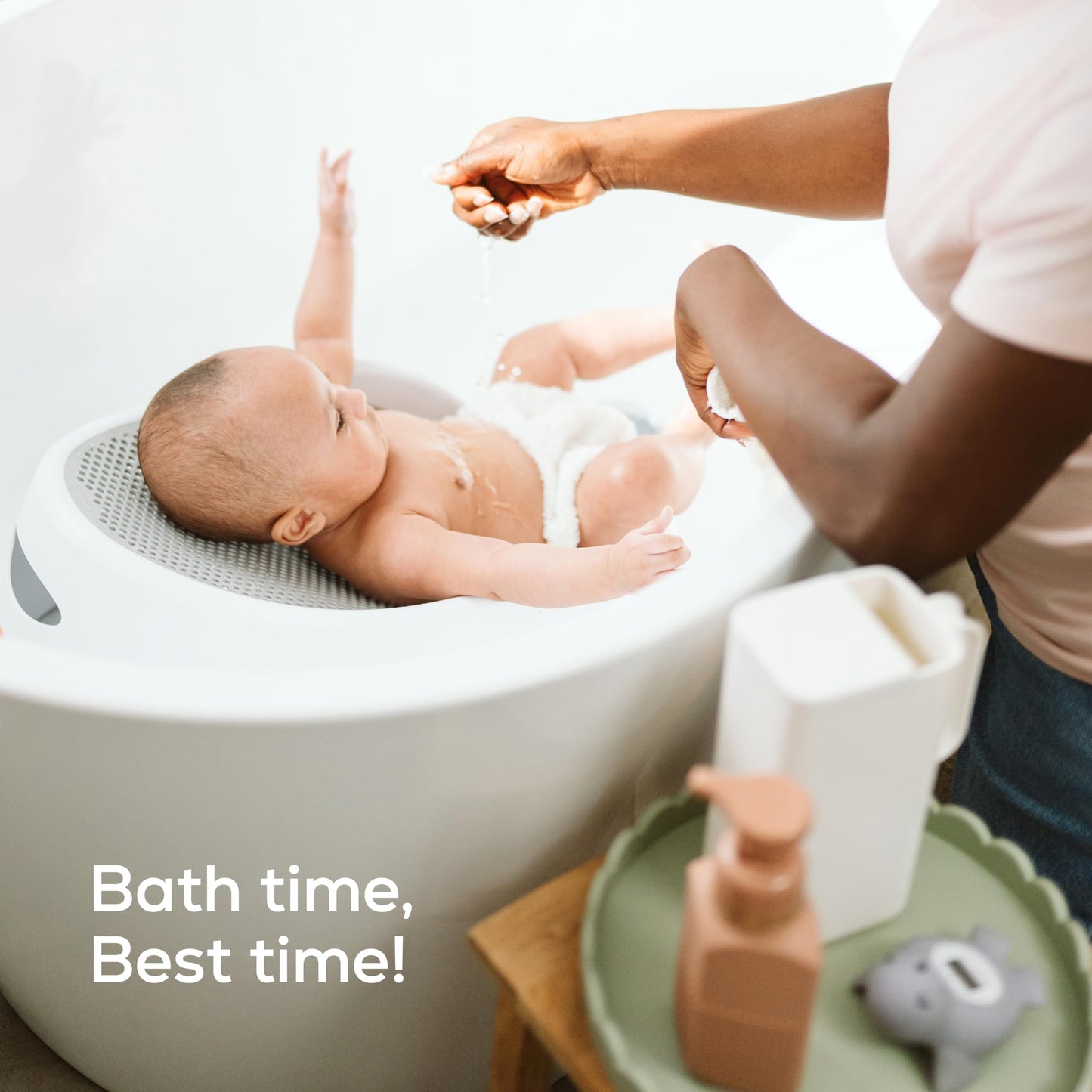 Angelcare Soft-Touch Baby Bath Support & Rinser Bundle, Aqua