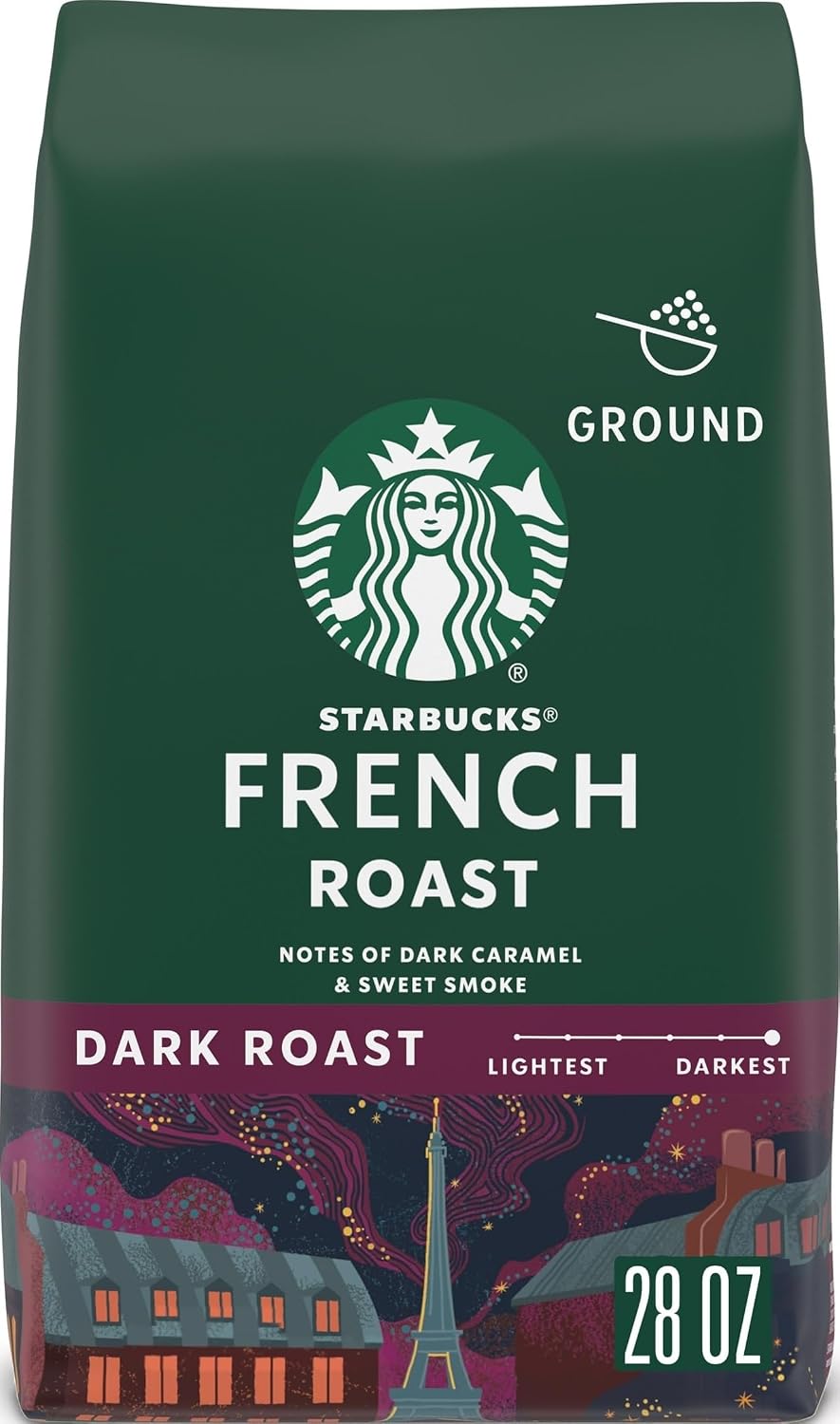 Starbucks Ground Coffee, Dark Roast Coffee, Italian Roast, 100% Arabica, 1 bag (18 oz)