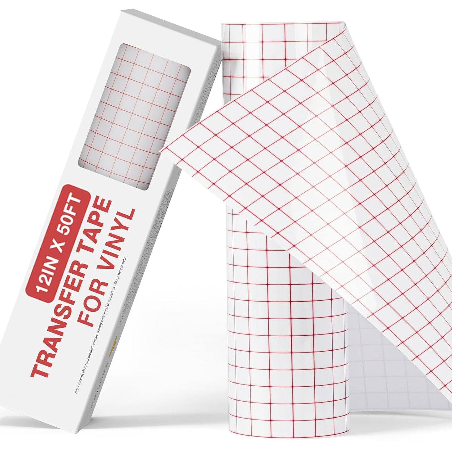 YRYM HT Transfer Tape for Vinyl, 12" x 50 FT, Medium Tack, Red
