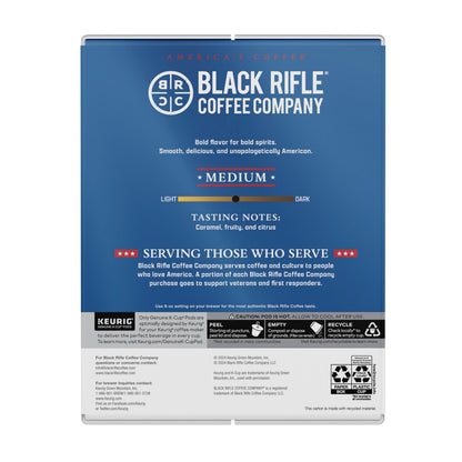 Black Rifle Coffee Medium Roast K Cup Coffee Just Black 32 Count