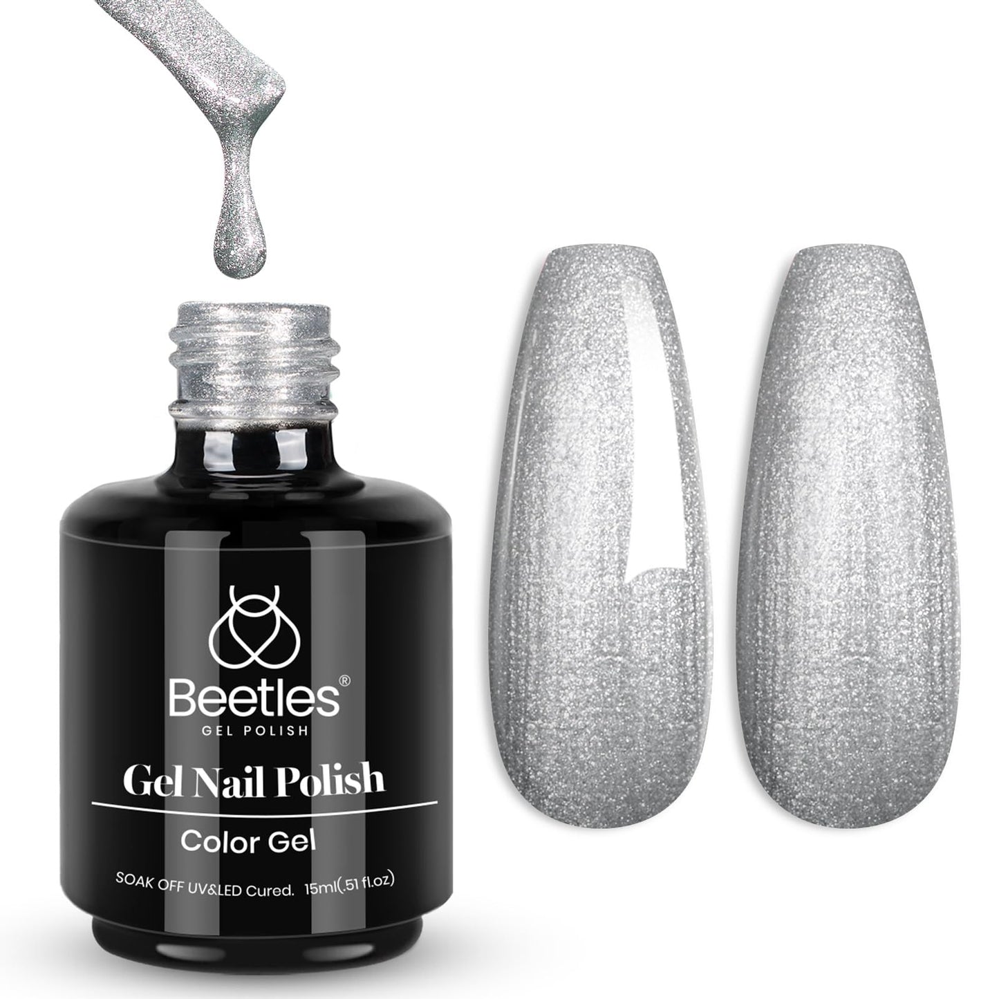 Beetles Purple Gel Nail Polish, 1 Pcs 15ml Purple Gel Polish