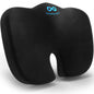 Everlasting Comfort Doctor Recommended Memory Foam Seat Cushion for Office Chairs & Car - Ergonomic Office Desk Accessories - Cushions for Tailbone Pain Relief, Sciatica (Black, Large)