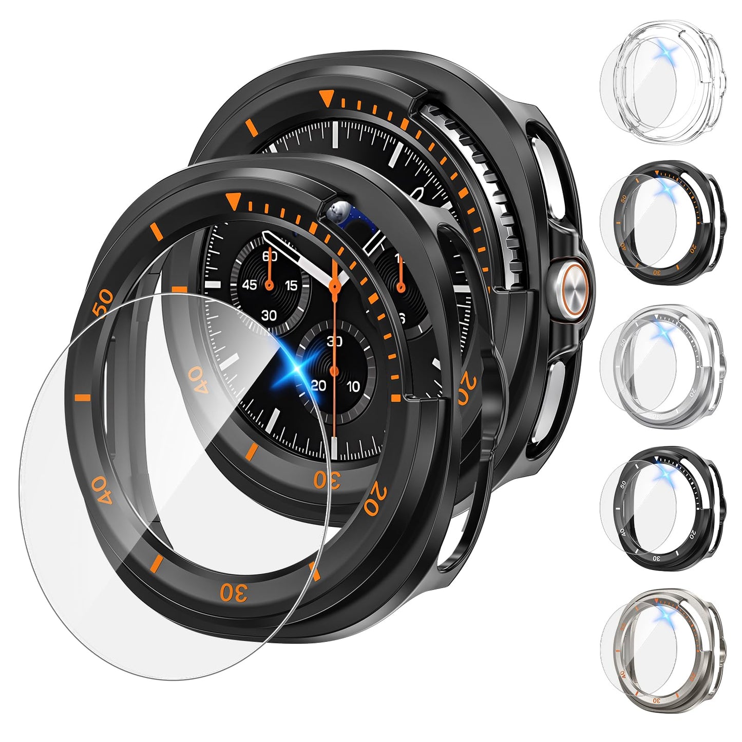 Tensea 5+5PCS for Samsung Galaxy Watch Ultra 47mm Screen Protector Case