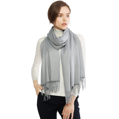 RIIQIICHY Women's Fringe Shawl Wrap Pashmina Scarf for Wedding Evening