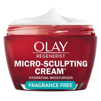 Olay Face Moisturizer, Regenerist Micro-Sculpting Facial Cream for Women - Anti-Aging, Anti-Wrinkle, Firming Skin Care - Triple Collagen Cream, Peptide Moisturizer, Hyaluronic Acid, Niacinamide, 1.7oz