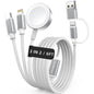 2026 Travel Essentials for Apple Watch Charger,Cruise Vacation Camping Essentials,iPhone Charger,Multi Charging Cable,3 in 2 Charging Docks for iWatch Series 11-2/Ultra,iPhone 17-12,Car