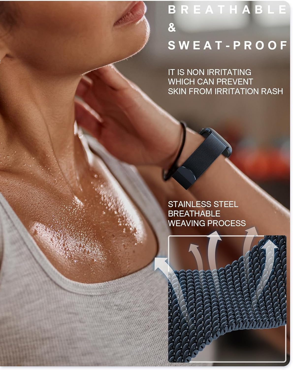 Original Milanese Loop Compatible with Apple Watch Bands for Women & Men