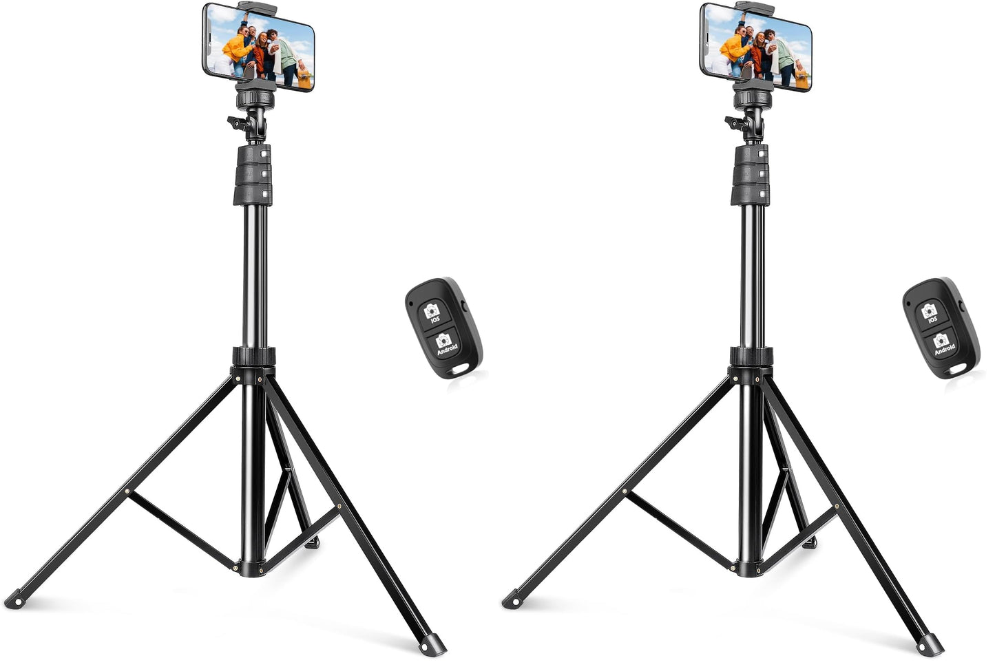 SENSYNE 72" Phone Tripod, Extendable Cell Phone Tripod Stand, Selfie Stick with Wireless Remote and Phone Holder, Compatible with iPhone Android Phone, Camera