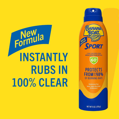 Banana Boat Sport SPF 50 Sunscreen Spray, 6 oz (2 Pack)
