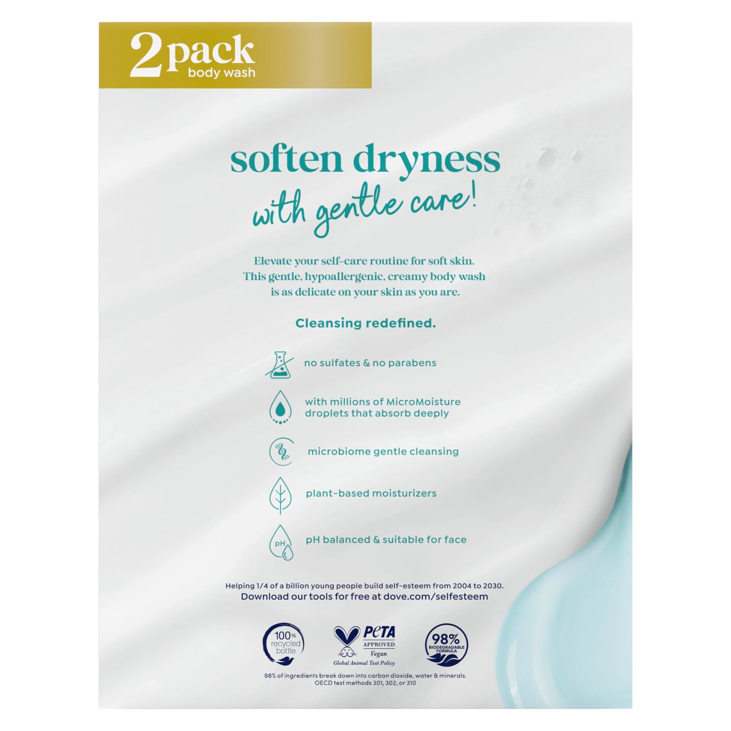 Dove Sensitive Skin Body Wash, 24hr Lotion-Soft Skin, 30.6 oz