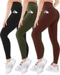 Blisset 3 Pack High Waisted Leggings for Women with Pockets Soft Active Compression Pants for Yoga Running & Daily Wear