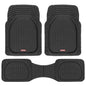 Motor Trend -2 Piece Front Car Floor Mats- Black FlexTough Contour Liners-Deep Dish Heavy Duty Rubber Floor Mats for Car SUV Truck & Van-All Weather Protection, Universal Trim to Fit