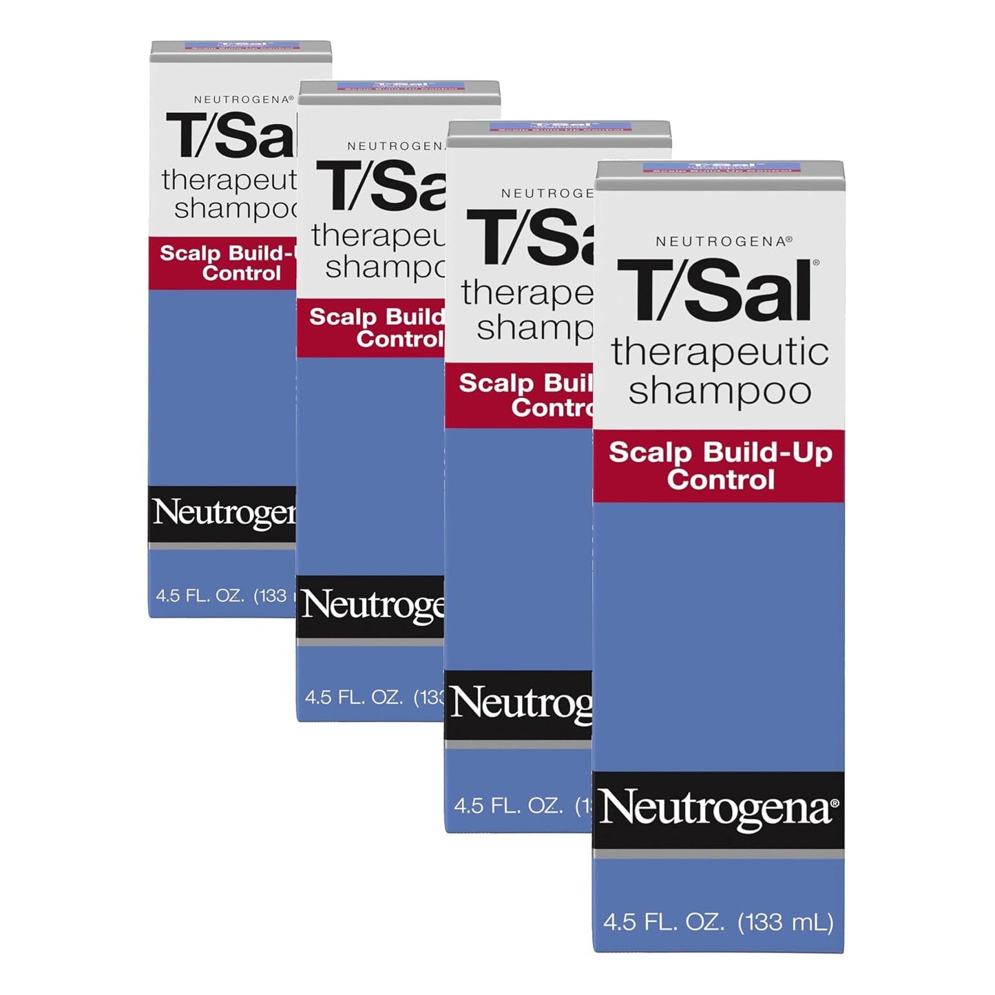 Neutrogena T/Sal Therapeutic Dandruff Shampoo, Scalp Build-Up Control, 3% Salicylic Acid,Psoriasis Treatment, Seborrheic Dermatitis Shampoo, Clears Flakes, Fragrance Free, 4.5 fl oz | Scalp Build-up Shampoo, 3% Salicylic Acid, Scalp Psoriasis Treatment, S