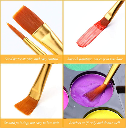 AROIC 10 Pcs Paint Brushes, Acrylic Oil Watercolor Painting Brush Set