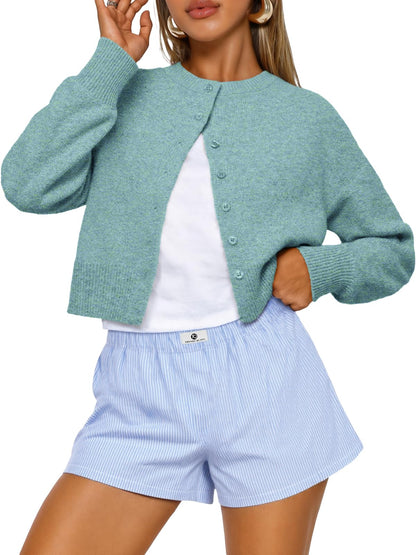 Trendy Queen Cropped Cardigan Sweaters for Women Fall Fashion Clothes 2026