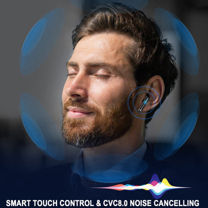 Wireless Earbuds, Bluetooth 5.4 Ear Buds, LED Power Display, 6D Bass Stereo