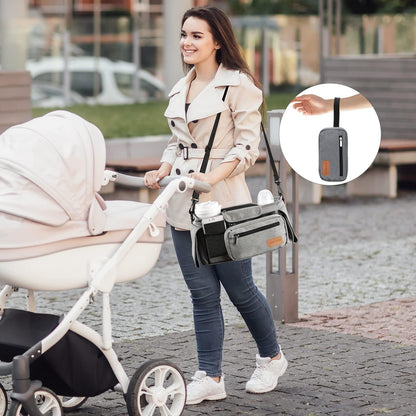 Momcozy Universal Stroller Organizer with Insulated Cup Holder