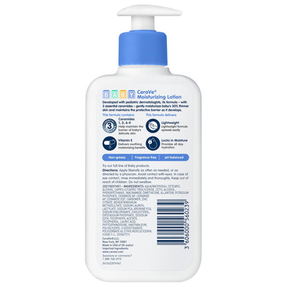 CeraVe Baby Lotion, Baby Skin Moisturizer with Vitamin E & Niacinamide,16oz